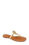Tory Burch Mini Miller Flip Flop In Gold