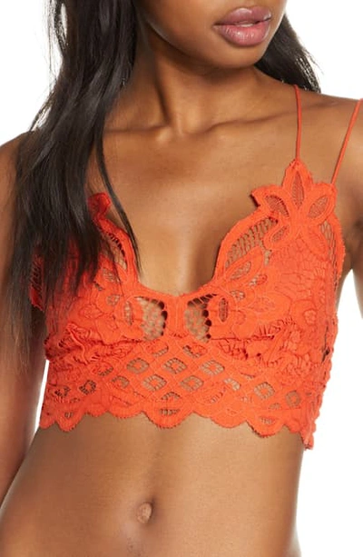 Free People Intimately Fp Adella Longline Bralette In Burnt Orange