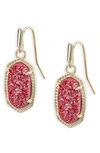 Kendra Scott Lee Small Drop Earrings In Gold/ Raspberry Drusy