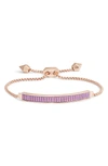 Kendra Scott Jack Slider Bracelet In Rose Gold/ Pink