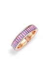 Kendra Scott Jack Band Ring In Rose Gold/ Pink Cz