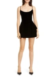 alexander wang fit and flare mini dress green green emerald velvet dress Green Fit And Flare Dress Long Sleeve Mini