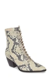 Matisse Ready Go Boot In Natural Snake Print Leather