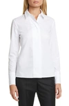 HUGO BOSS BANITI LONG SLEEVE STRETCH COTTON BLOUSE,5041970610000