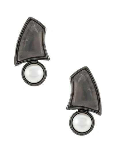 Camila Klein Chaton Earrings In Black