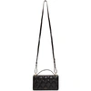 GIVENCHY BLACK LEATHER WALLET CHAIN BAG