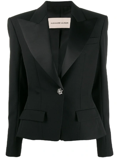 Alexandre Vauthier Fitted Tuxedo Jacket In Black