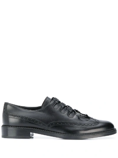 Ferragamo Lace-up Brogues In Black