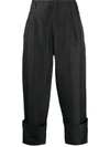 Comme Des Garçons Homme Deux Loose Fit Turn-up Trousers In Black