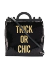 MOSCHINO SEQUINNED TRICK OR CHIC TOTE BAG