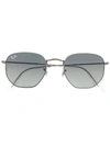 Ray Ban Round Frame Sunglasses In Grey