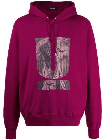 Undercover Graphic-print Hoodie In Pink