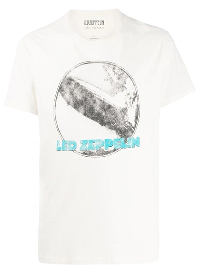 John Varvatos Led Zeppelin Print T-shirt In White