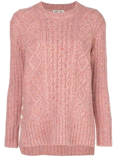 Alex Mill Donegal Cable-knit Jumper In Pink