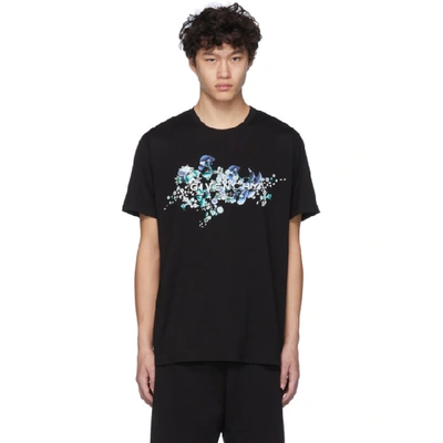 Givenchy Floral Logo-print Cotton T-shirt In Black