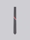Thom Browne Seersucker Striped Tie In Grey