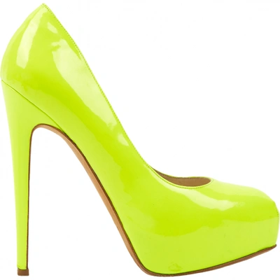 Pre-owned Brian Atwood Patent Leather Heels In Yellow