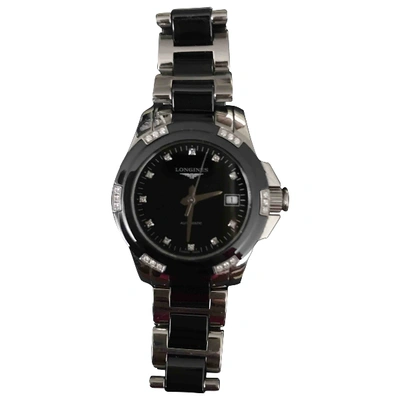 Pre-owned Longines Conquest  Ceramic Watch In Black