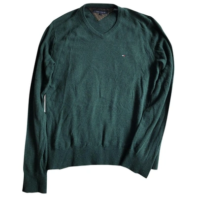 Pre-owned Tommy Hilfiger Wool Pull In Green