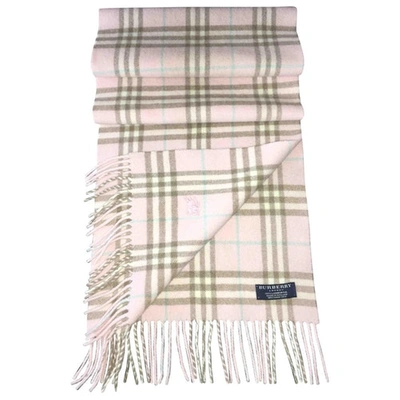 Pre-owned Burberry Pink Wool Scarf
