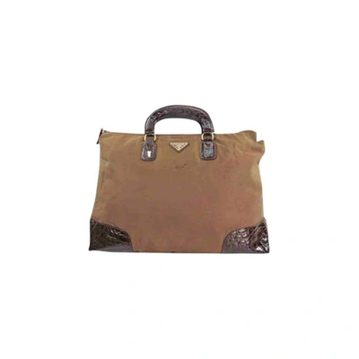 Pre-owned Prada Brown Cloth Handbags