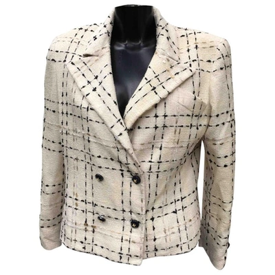 Pre-owned Valentino Ecru Wool Jacket