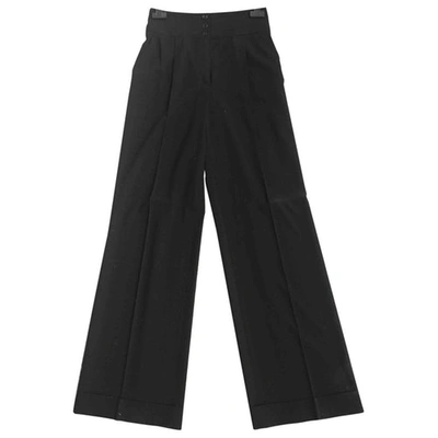 Pre-owned Escada Straight Pants In Black