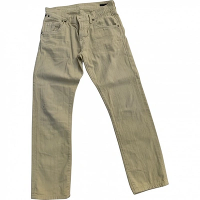 Pre-owned Citizens Of Humanity Straight Pants In Yellow