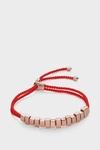 MONICA VINADER 18K ROSE GOLD AND CORAL LINEAR INGOT FRIENDSHIP BRACELET,RP-BM-BS15-COR