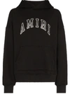 AMIRI COLLEGE-STYLE LOGO PRINT HOODIE