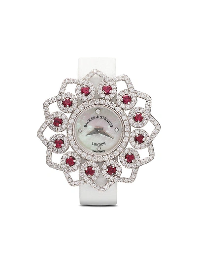 Backes & Strauss Victoria Brilliant Red Rose 36mm In White