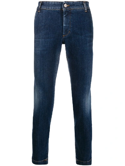 Entre Amis Faded Slim Fit Jeans In Blue