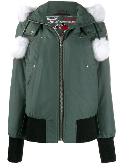 Moose Knuckles Debbie Hooded Padded Jacket In 绿色