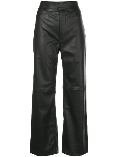 Apiece Apart Monterey Wide-leg Trousers In Schwarz