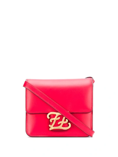 Fendi Karligraphy Shoulder Bag In F1a6s Fuoco+ovibr