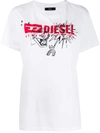 Diesel T-daria Logo Print T-shirt In White
