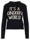 ALBERTA FERRETTI ALBERTA FERRETTI SLOGAN CROPPED SWEATER