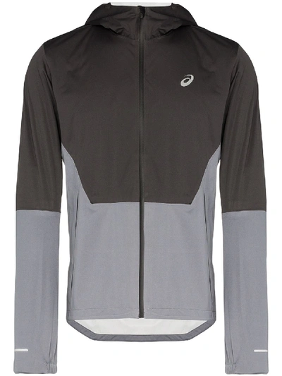 Asics Two-tone Zip-front Jacket In Grey