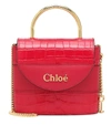 CHLOÉ ABY LOCK SMALL LEATHER SHOULDER BAG,P00438386