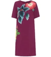 ETRO FLORAL COTTON-BLEND CRÊPE DRESS,P00434473