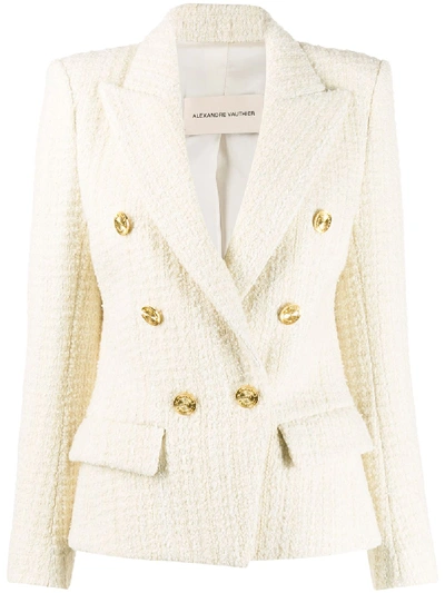 Alexandre Vauthier Fitted Tweed Jacket In Neutrals