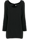 Courrèges Cut-out Detail Short Dress In Black