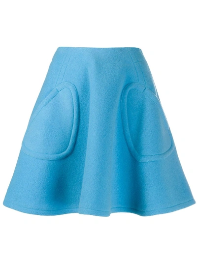 Courrèges High-waist A-line Skirt In Blue