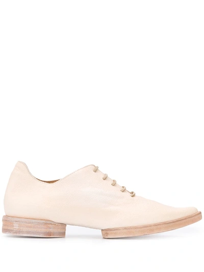 Uma Wang Pointed Toe Oxford Shoes In Off White