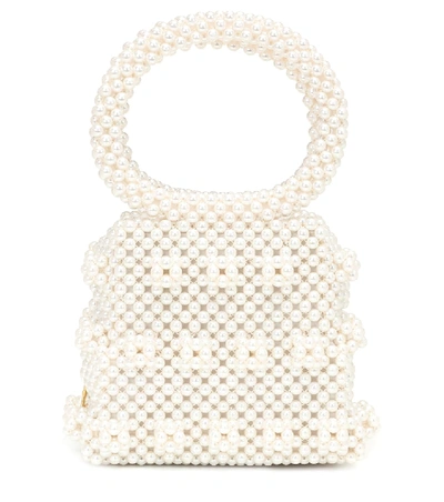 Shrimps Dante Small Beaded Tote In Neutrals