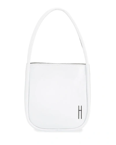 Hayward Guide Crinkled Leather Top-handle Tote Bag In White