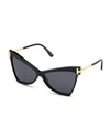TOM FORD TALLULAH ACETATE BUTTERFLY SUNGLASSES W/ OVERSIZED T TEMPLES,PROD225500375