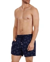 Vilebrequin Men's Diamond Turtle-print Swim Trunks In Bleu Marine