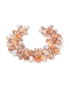 Tamara Comolli Mikado Flamenco 18k Rose Gold Multi-moonstone Bracelet In Camel