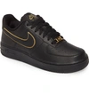 Nike Air Force 1 '07 Essential Icon Clash Women's Shoe (black) - Clearance Sale In Black/ Metallic Gold
